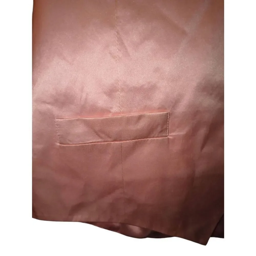 Biagio Men's 100 % SILK Dress Vest Light pink Size medium wedding prom event cos
